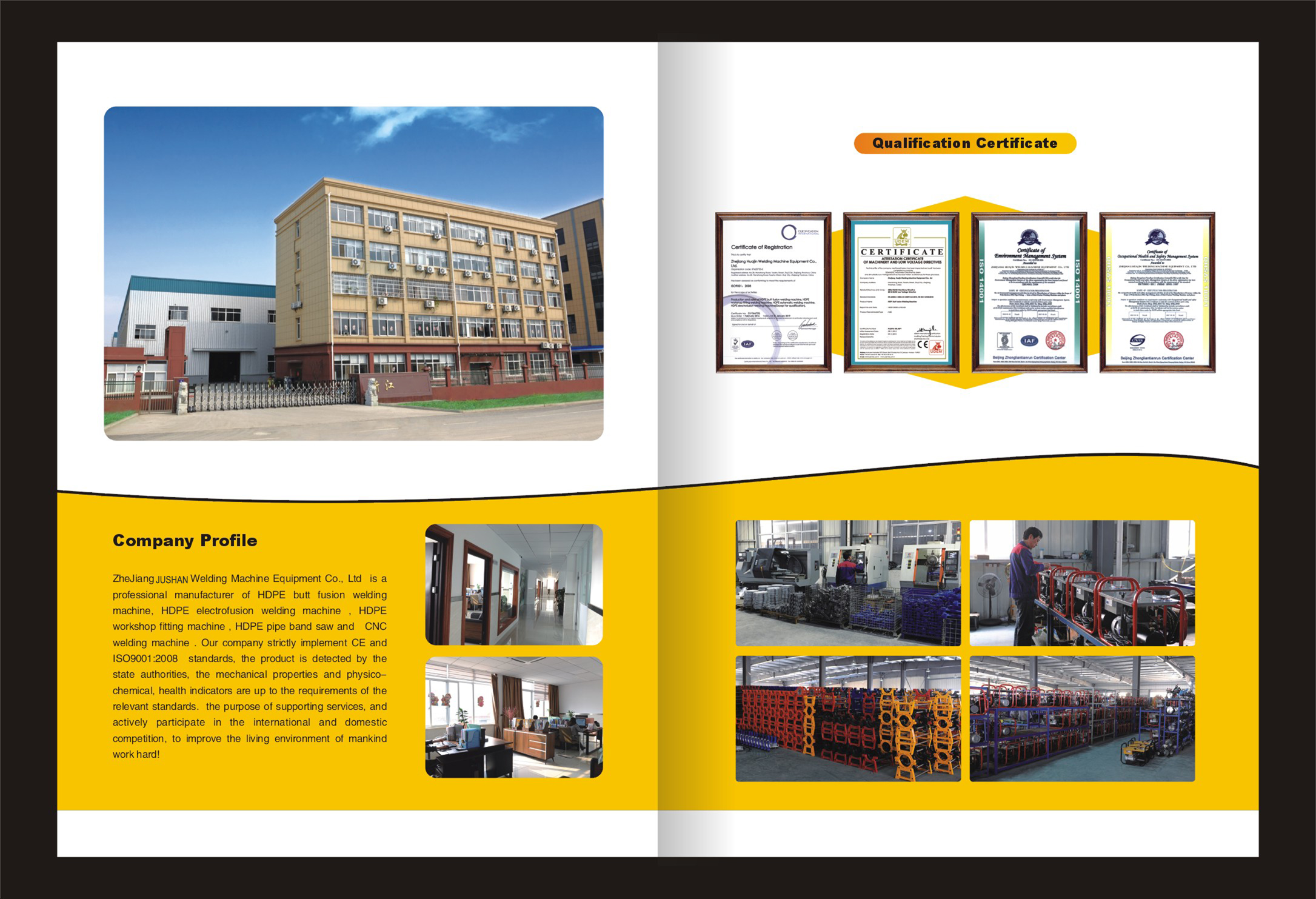 Catalogues of welding machine for HDPE/PPR/PVDF Pipes and Fittings