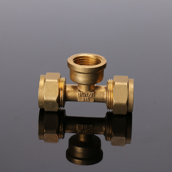 Female Brass Tee for PEX-AL-PEX PIPES