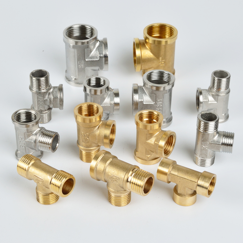 Brass Fittings Female/male copper Tee